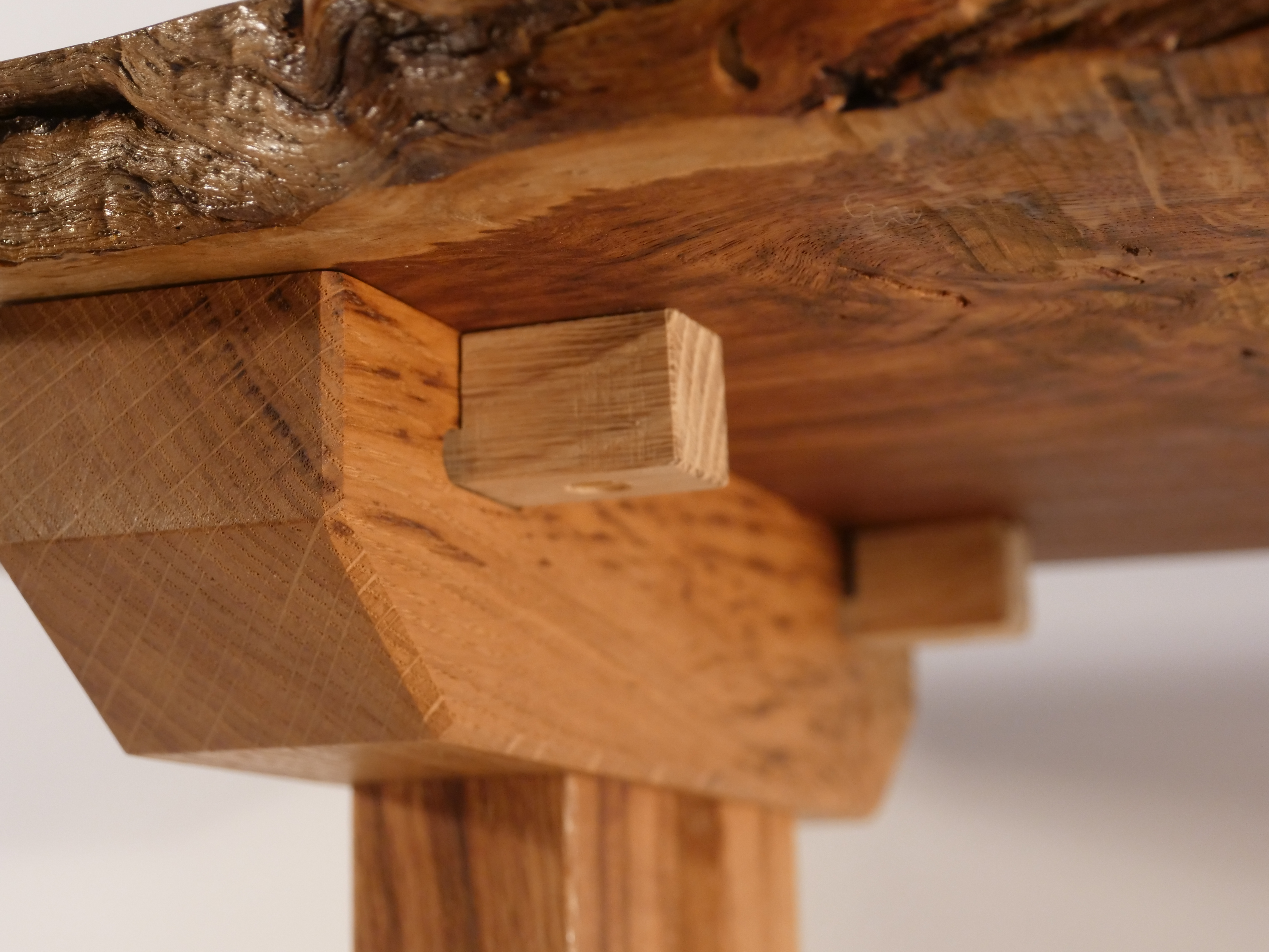 Brown Oak Live Edge Accent Table 2